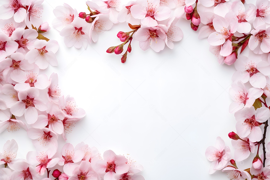 Lindas flores sobre fundo isolado