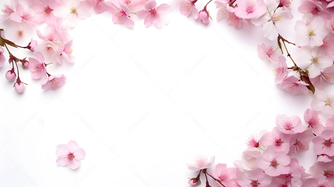 Lindas flores sobre fundo isolado