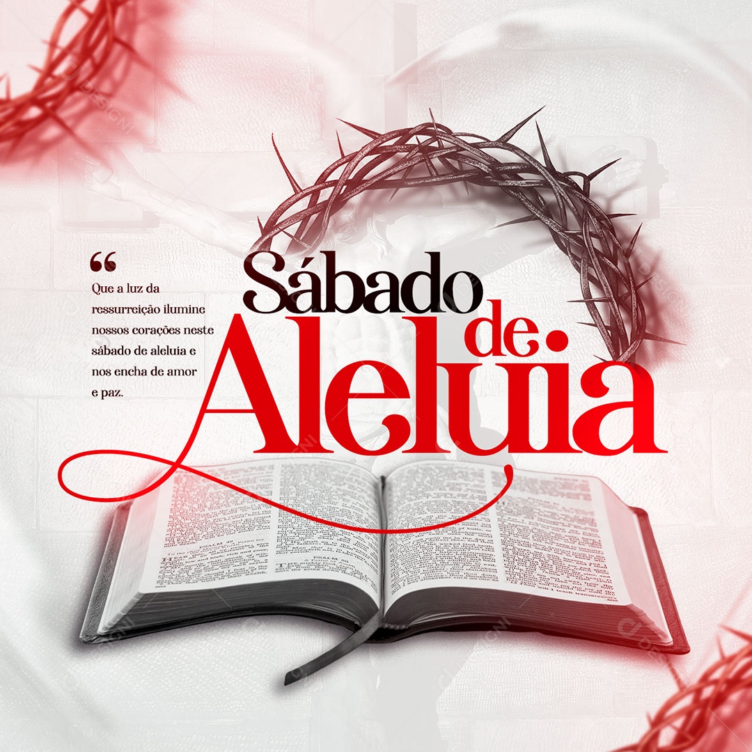 Que A Luz Da Ressureição Ilumine Nossos Corações Corações Sábado De Aleluia Social Media PSD Editável