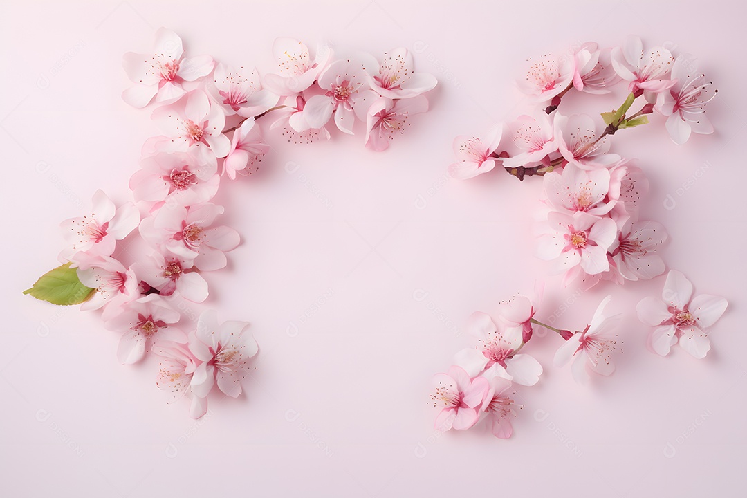 Lindas flores sobre fundo isolado