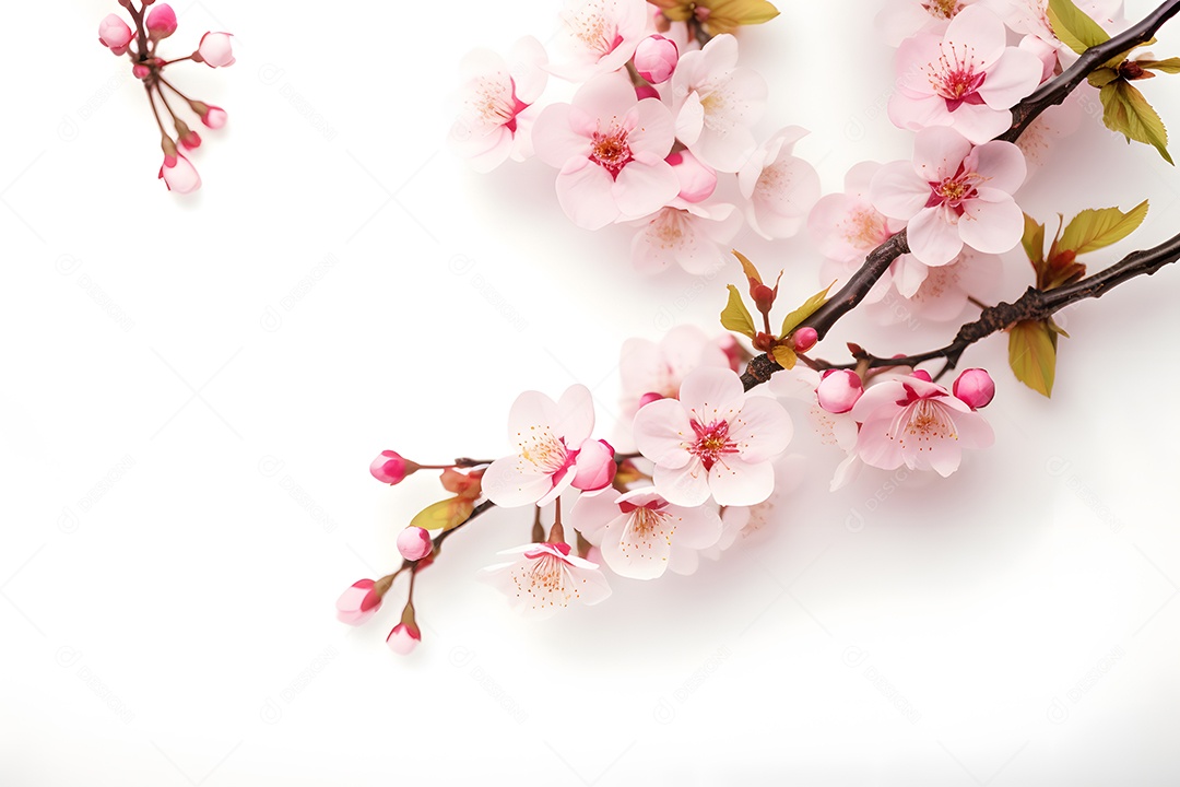 Lindas flores sobre fundo isolado