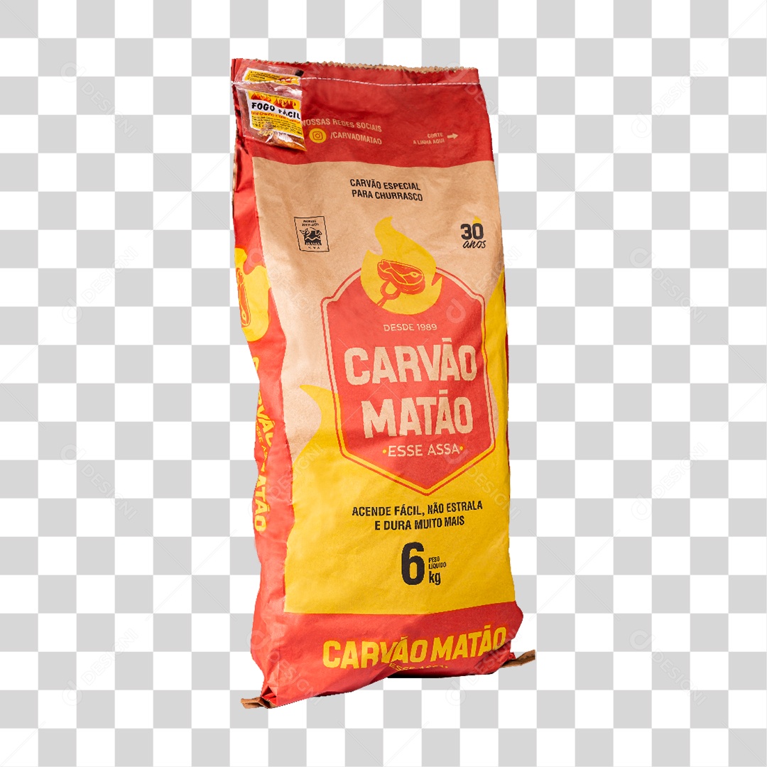 Saco de Carvão para Churrasco PNG Transparente