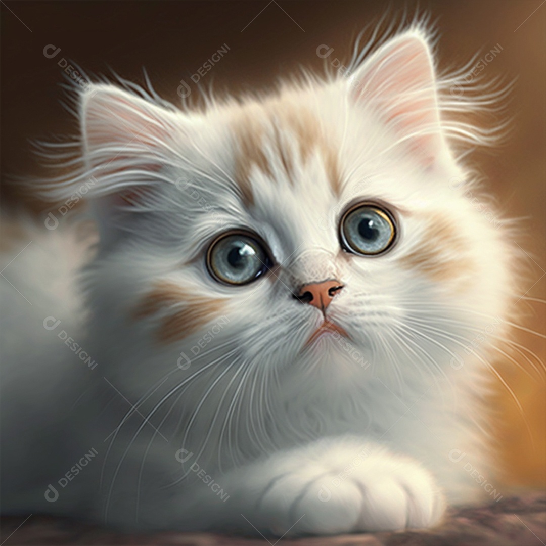 Lindo gatinho sobre fundo isolado