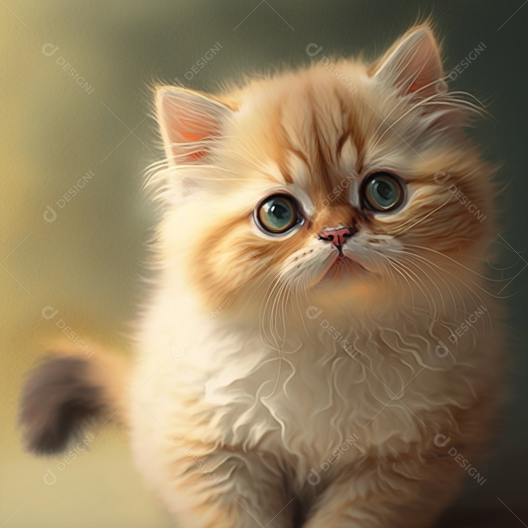 Lindo gatinho sobre fundo isolado