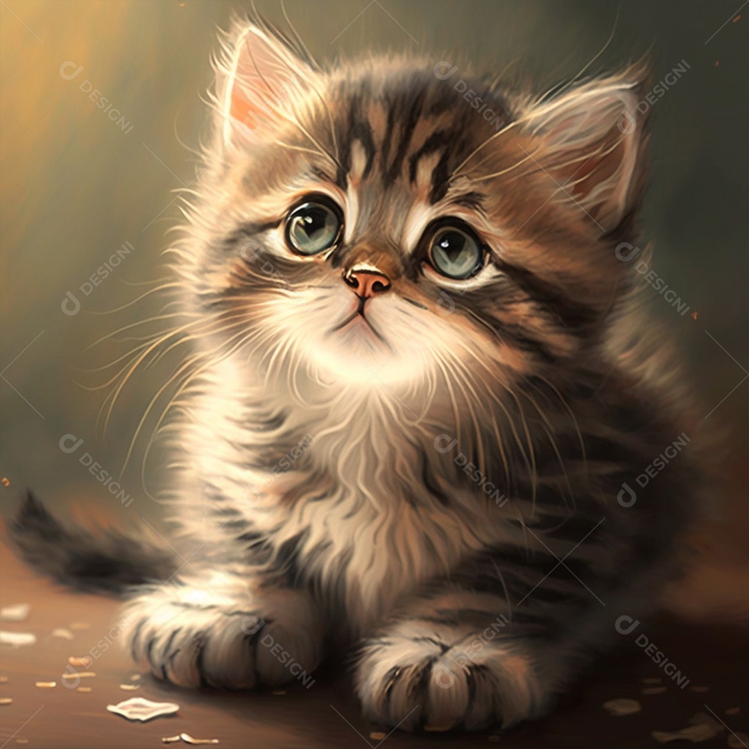 Lindo gatinho sobre fundo isolado