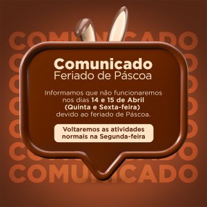 Social Media Comunicado Feriado De Páscoa PSD Editável