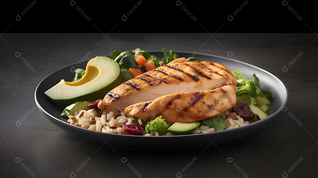 Carne grelhada bife peito de frango