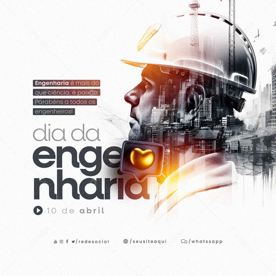 Engenharia É Mais Do Que Ciência Dia Da Engenharia Social Media PSD Editável