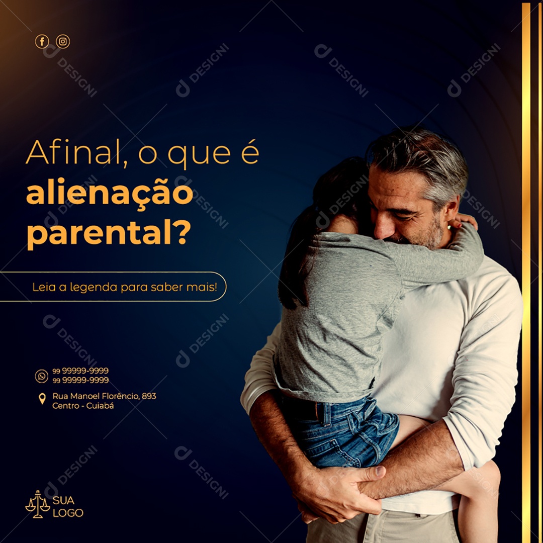 Afinal, o Que é Alienação Parental Social Media PSD Editável