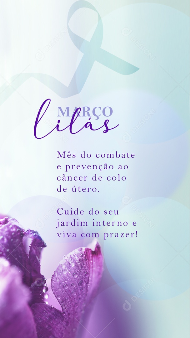 Social Media Março Lilás Mês Do Combate Ao Câncer De Colo De Útero PSD Editável