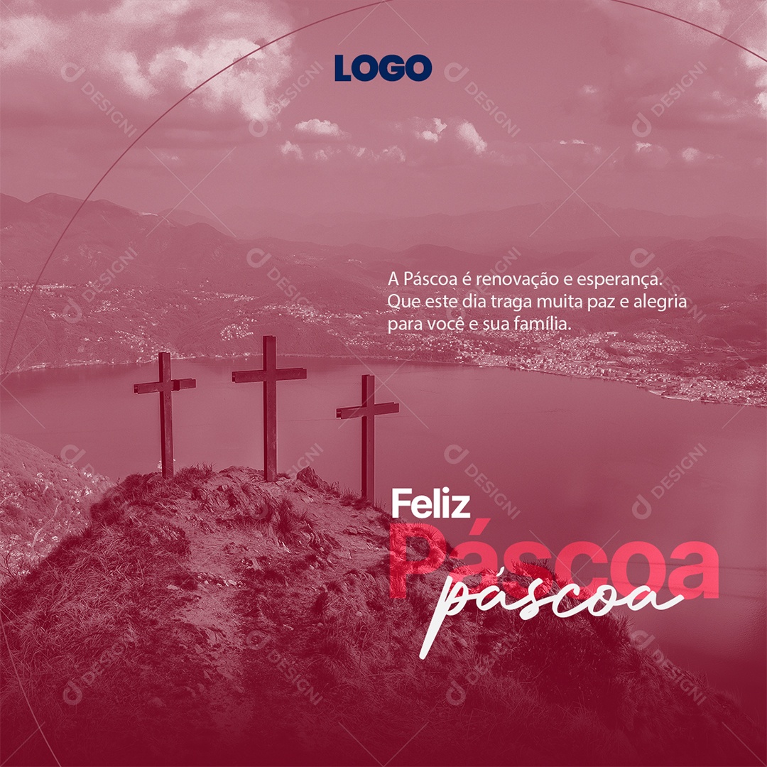A Páscoa É Renovação E Esperança Feliz Páscoa Social Media PSD Editável