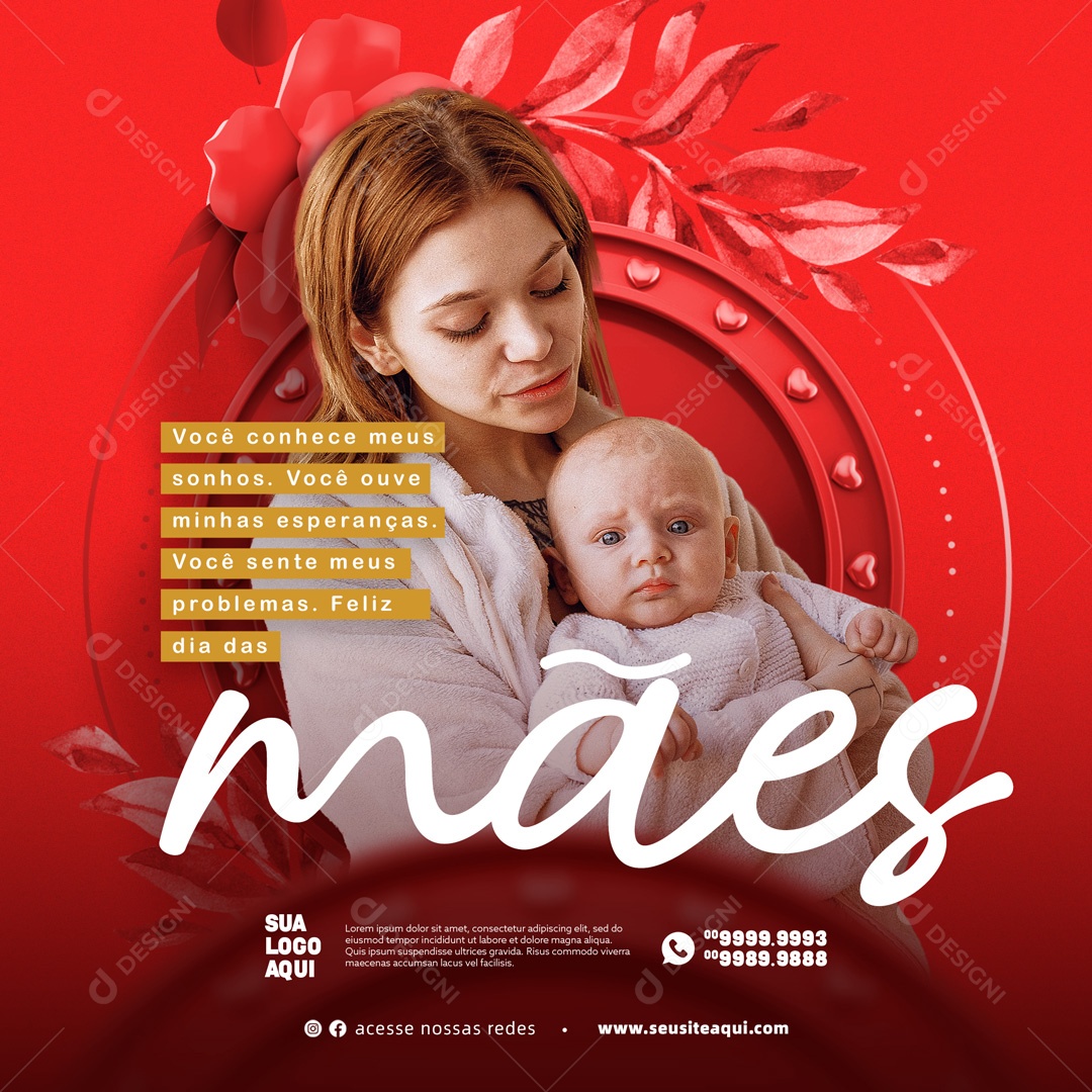 Feliz Dia Das Mães 14 de Maio Social Media PSD Editável