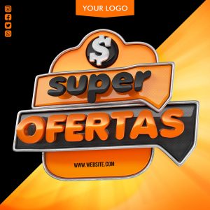 Super Ofertas Selo 3D Para Composição PSD
