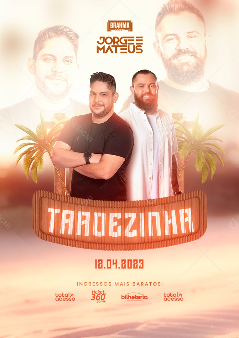 Tardezinha Flyer Jorge E Mateus Social Media PSD Editável
