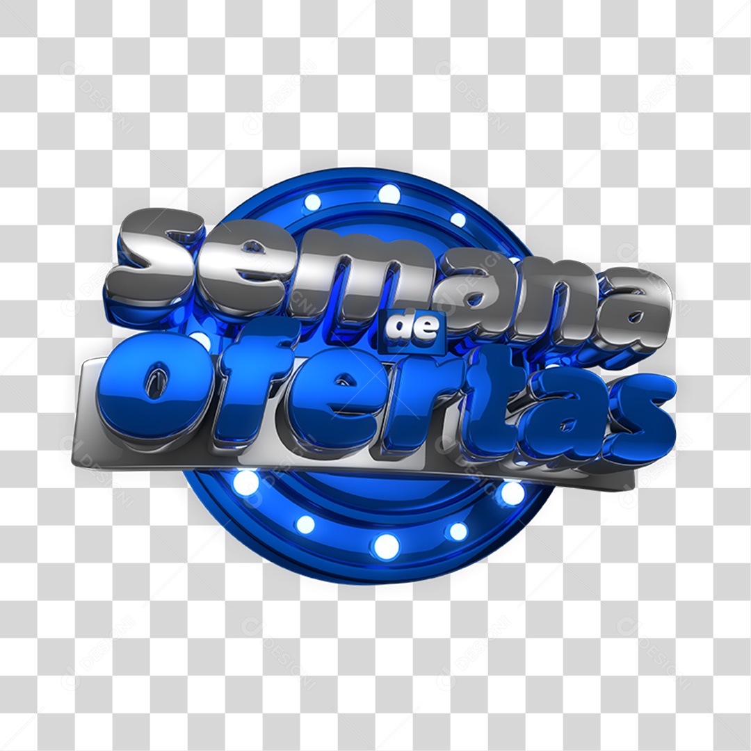 Selo 3D Semana de Ofertas PNG Transparente