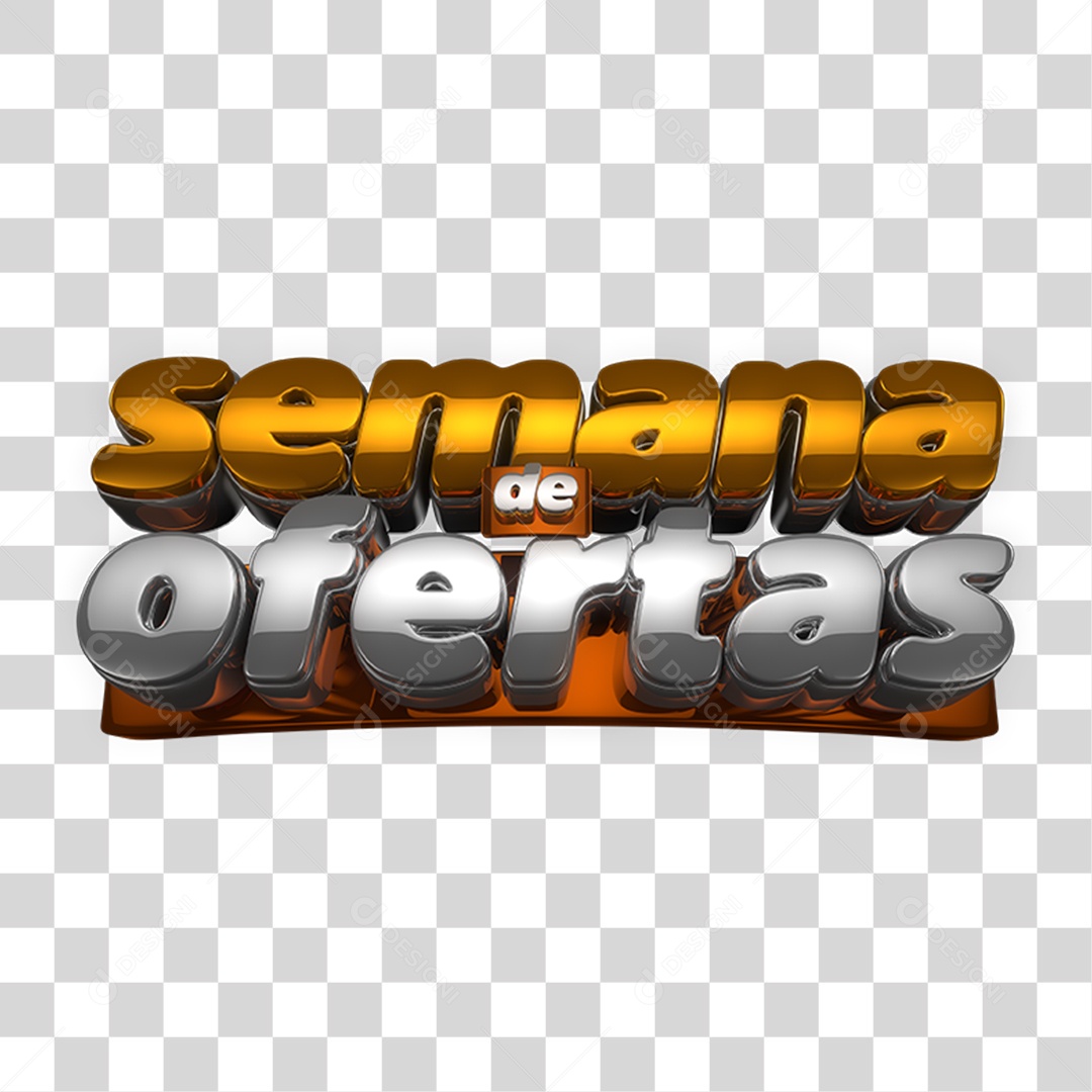 Selo 3D Semana de Ofertas PNG Transparente