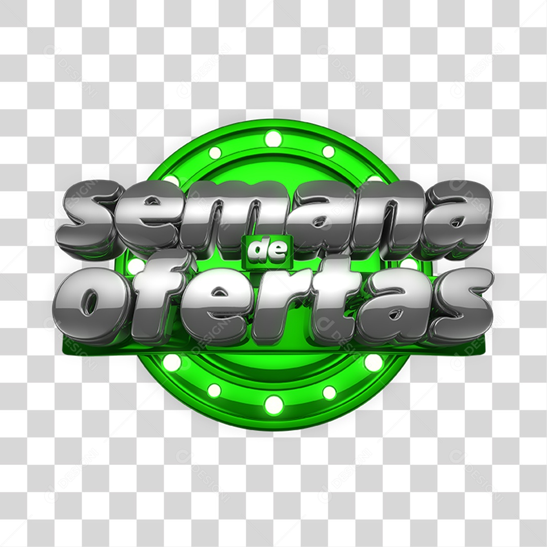 Selo 3D Semana de Ofertas PNG Transparente