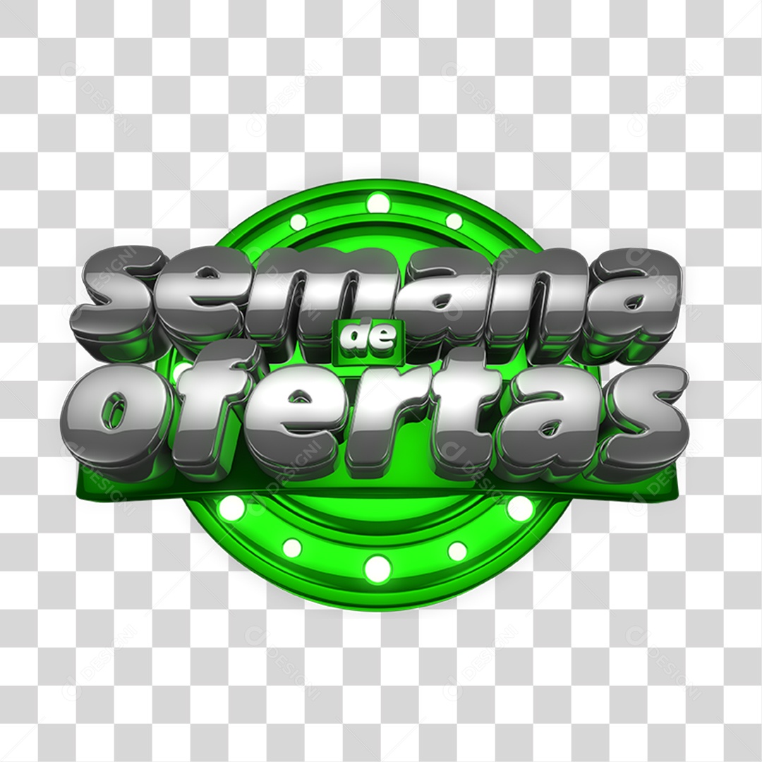 Selo 3D Semana de Ofertas PNG Transparente