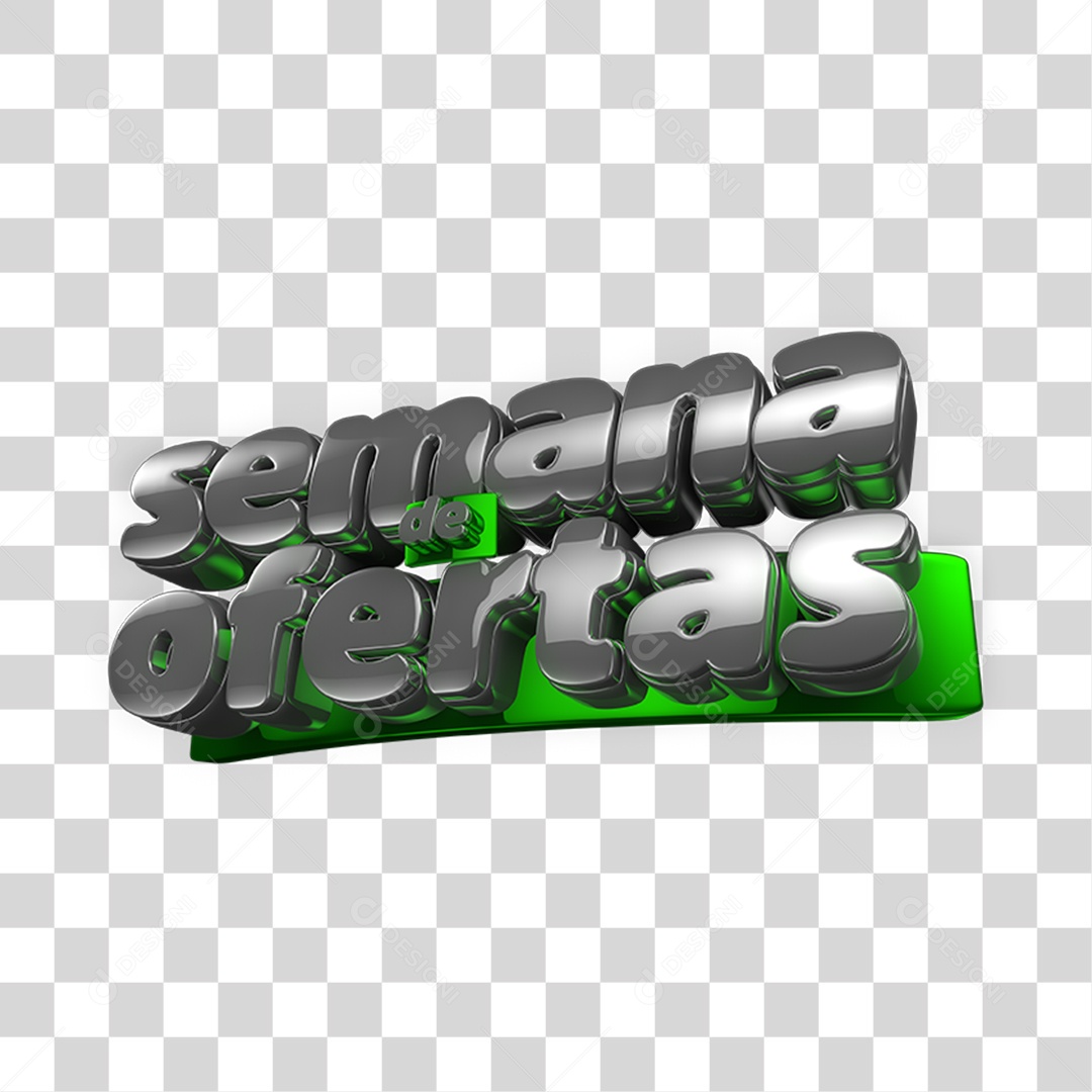 Selo 3D Semana de Ofertas PNG Transparente