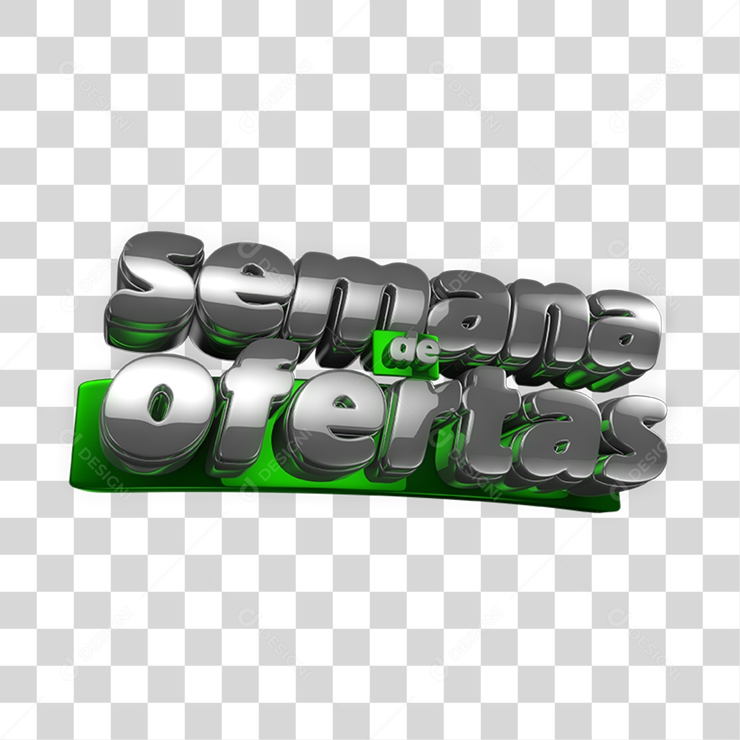 Selo 3D Semana de Ofertas PNG Transparente