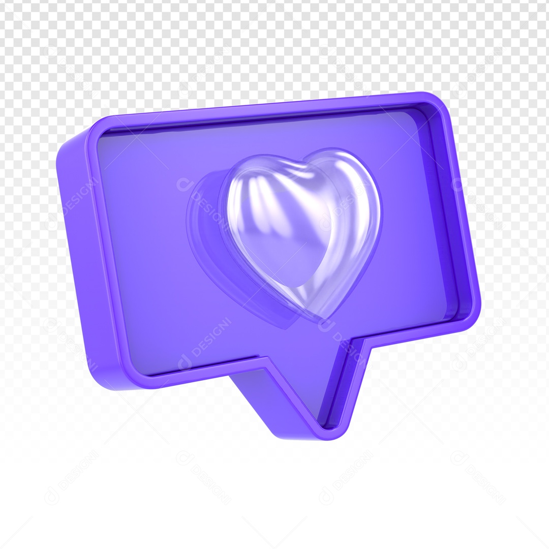 Emoji Azul De Coração Azul Elemento 3D PSD
