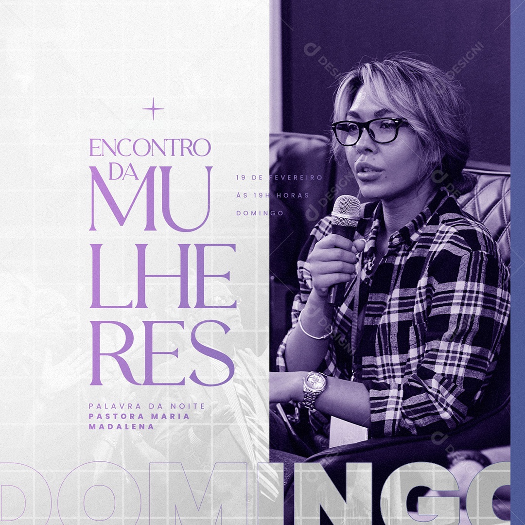 Encontro Mulheres Gospel Social Media PSD Editável