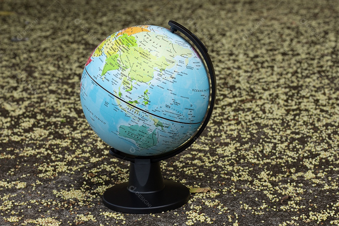 Globo da terra na grama verde mostrando África dia da terra