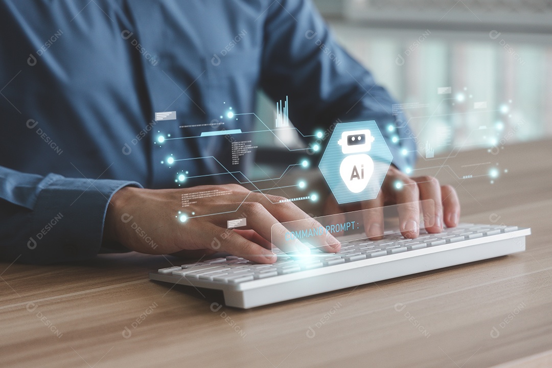 Pessoas que usam software de IA generativo para gerar vários tipos de dados.