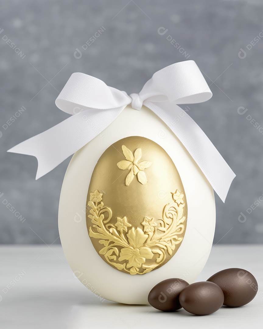 Ovo de Páscoa de chocolate ao leite embrulhado em papel colorido brilhante