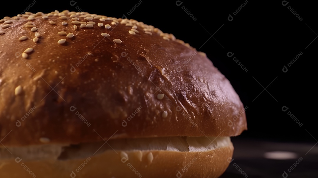 Saboroso hambúrguer sobre uma mesa de madeira