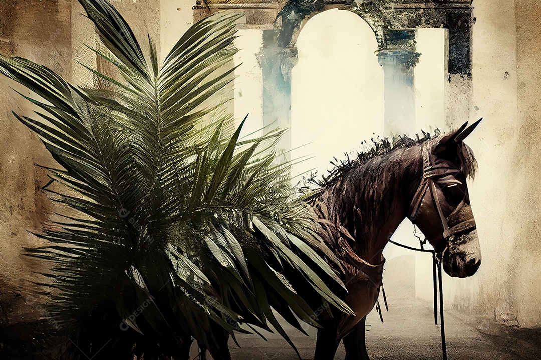 Domingo de Ramos por ocasião da entrada de Jesus em Jerusalém.