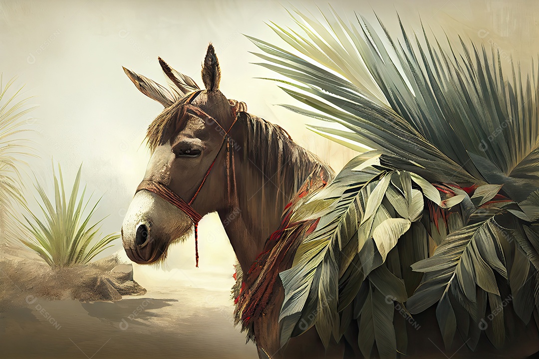 Domingo de Ramos por ocasião da entrada de Jesus em Jerusalém.