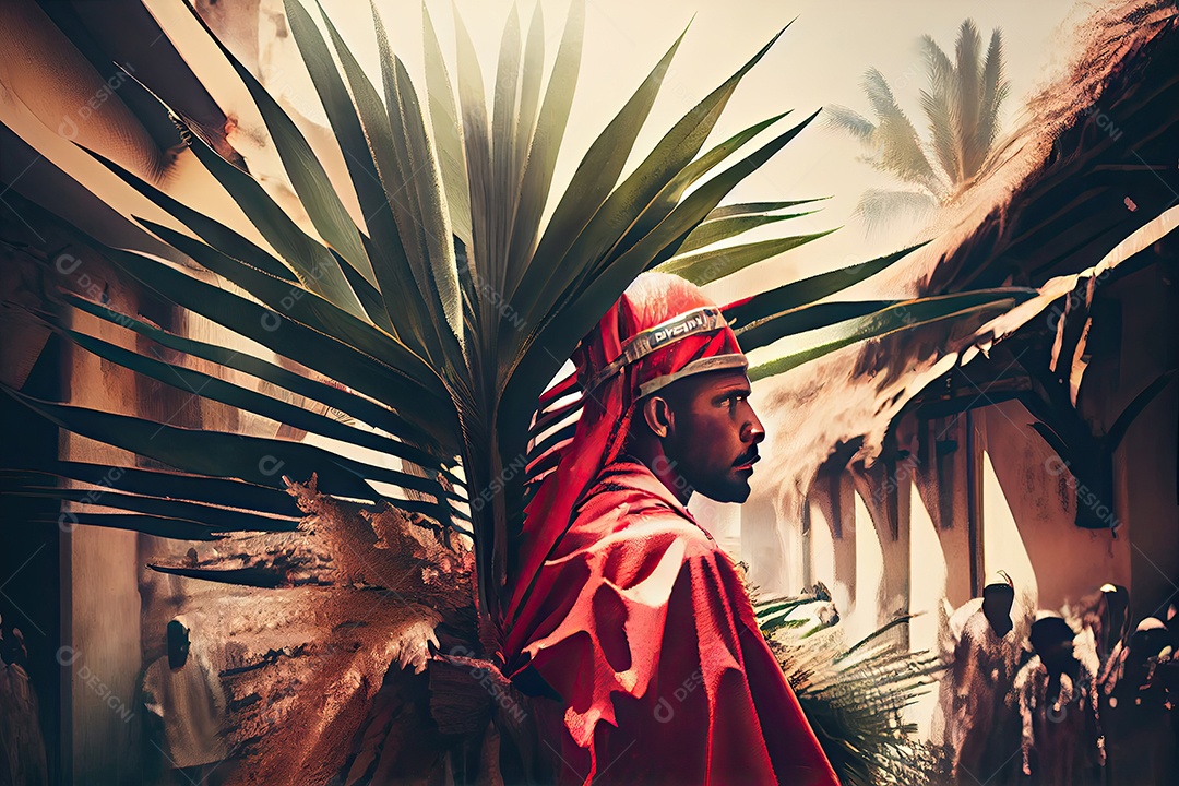 Domingo de Ramos por ocasião da entrada de Jesus em Jerusalém.