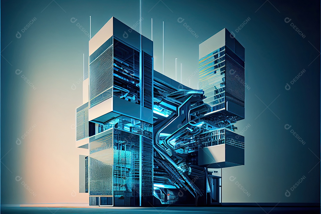 Sistemas de computador de arquitetura de desenvolvimento de moderno futurista.