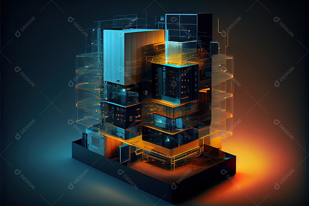 Sistemas de computador de arquitetura de desenvolvimento de moderno futurista.