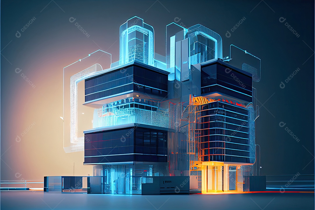 Sistemas de computador de arquitetura de desenvolvimento de moderno futurista.