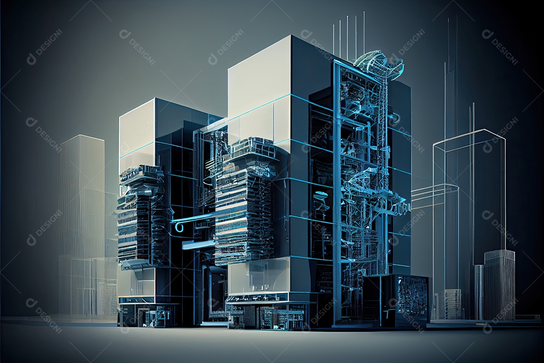 Sistemas de computador de arquitetura de desenvolvimento de moderno futurista.