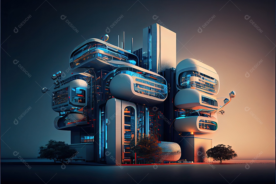 Sistemas de computador de arquitetura de desenvolvimento de moderno futurista.