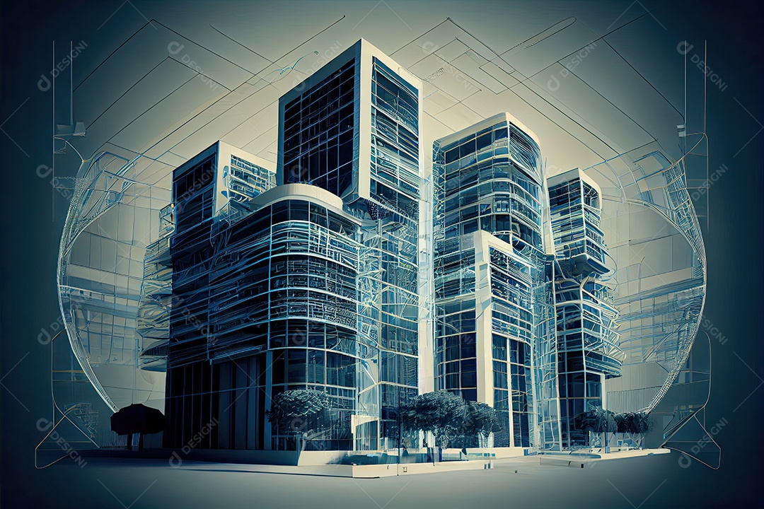 Sistemas de computador de arquitetura de desenvolvimento de moderno futurista.