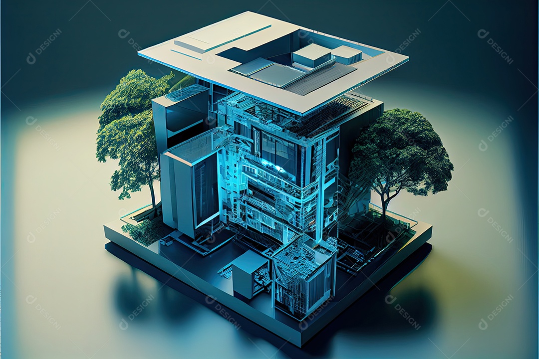 Sistemas de computador de arquitetura de desenvolvimento de moderno futurista.