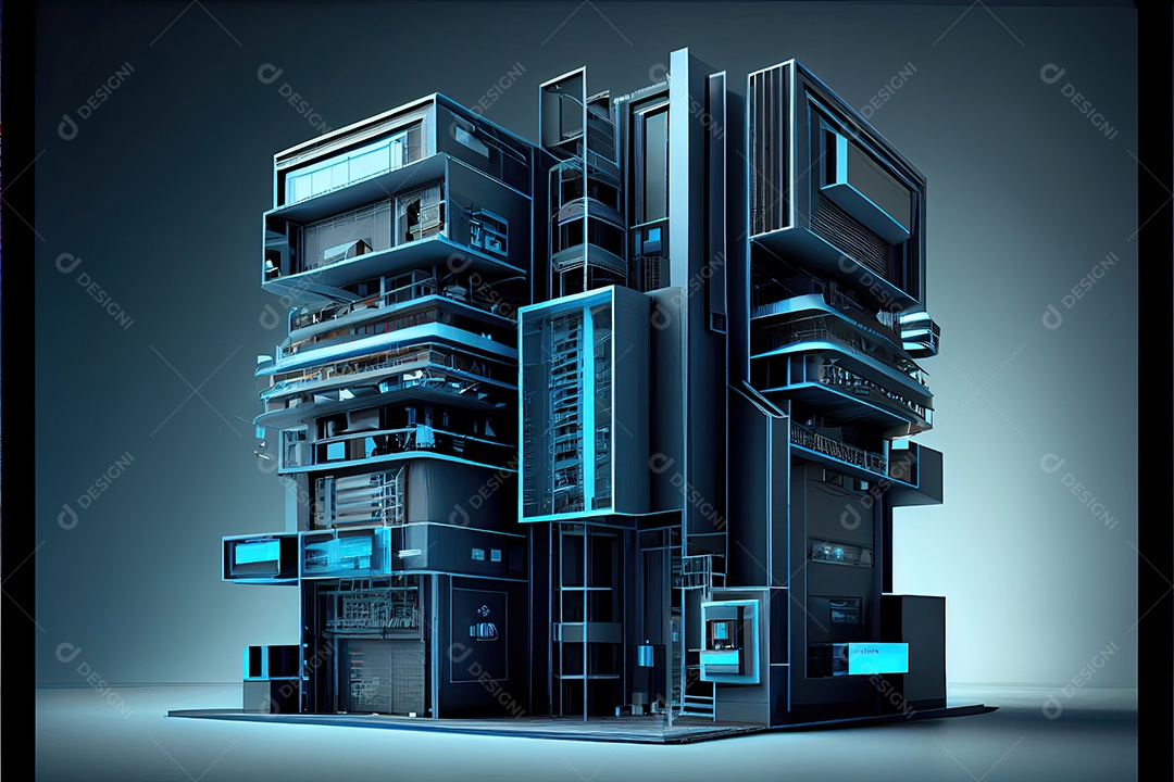 Sistemas de computador de arquitetura de desenvolvimento de moderno futurista.