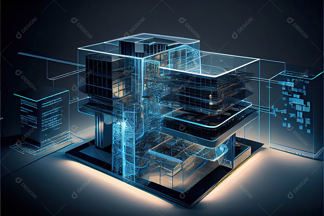 Sistemas de computador de arquitetura de desenvolvimento de moderno futurista.