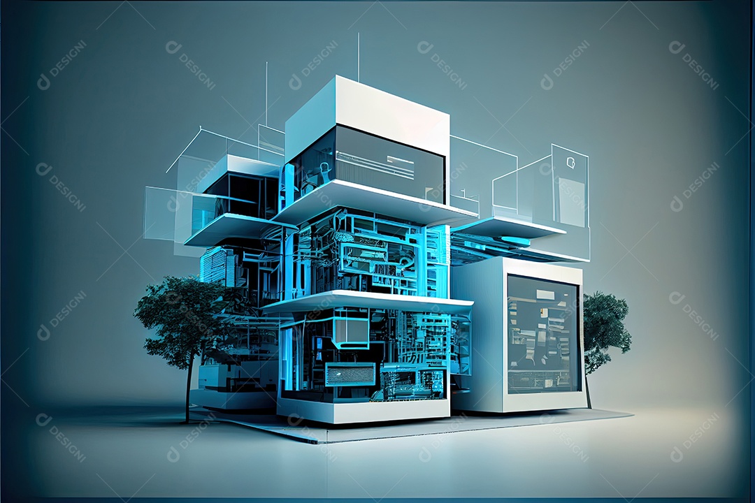 Sistemas de computador de arquitetura de desenvolvimento de moderno futurista.