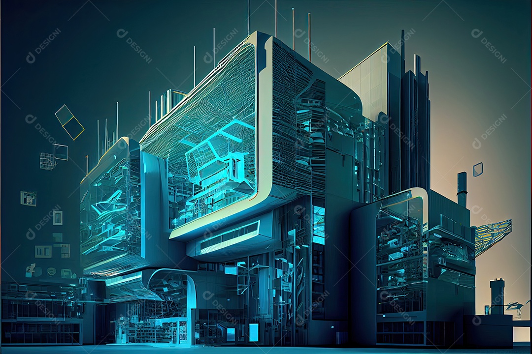 Sistemas de computador de arquitetura de desenvolvimento de moderno futurista.
