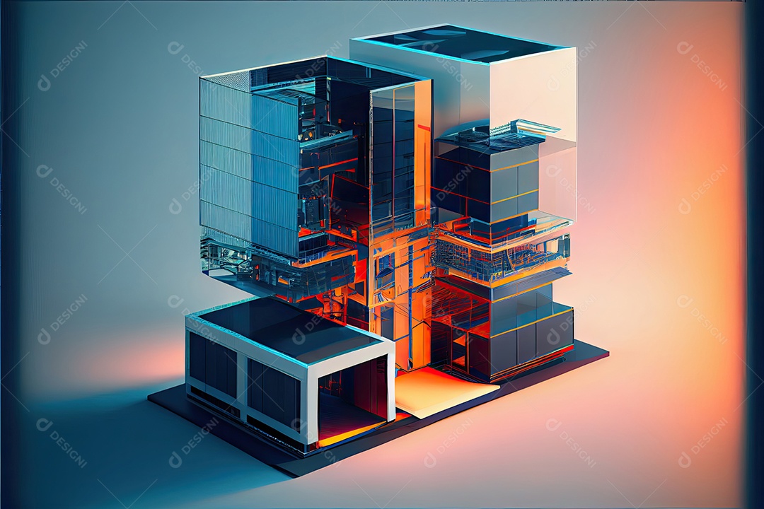 Sistemas de computador de arquitetura de desenvolvimento de moderno futurista.