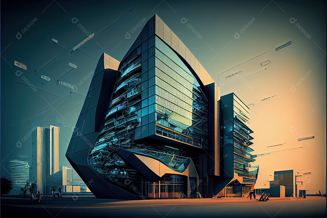 Sistemas de computador de arquitetura de desenvolvimento de moderno futurista.