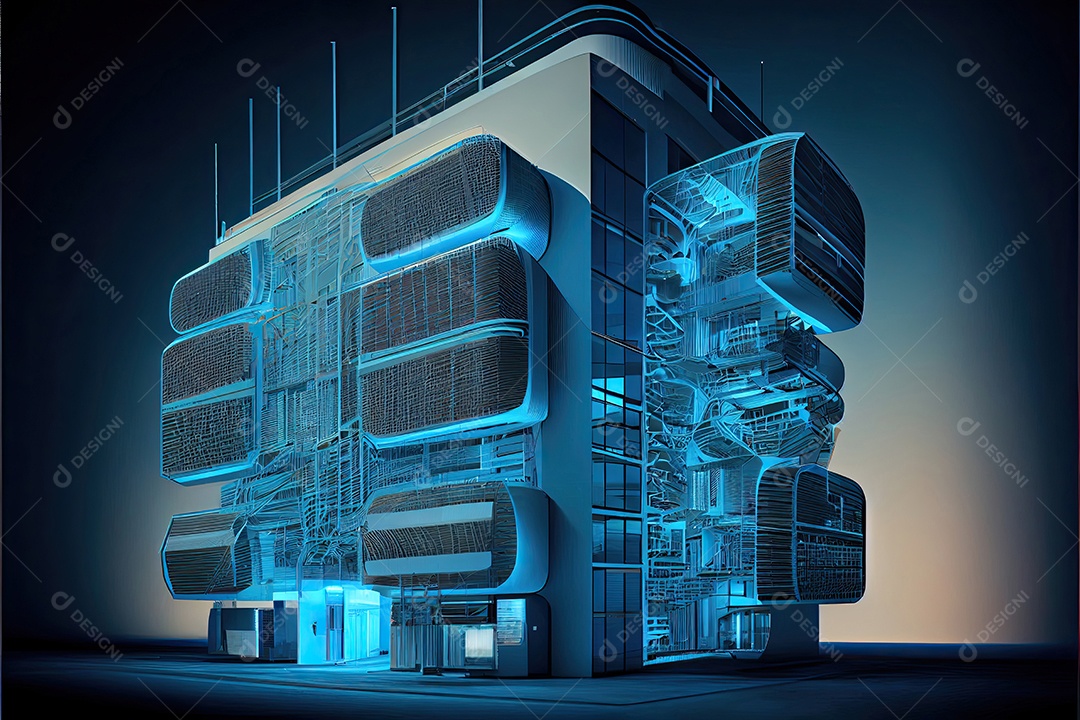 Sistemas de computador de arquitetura de desenvolvimento de moderno futurista.