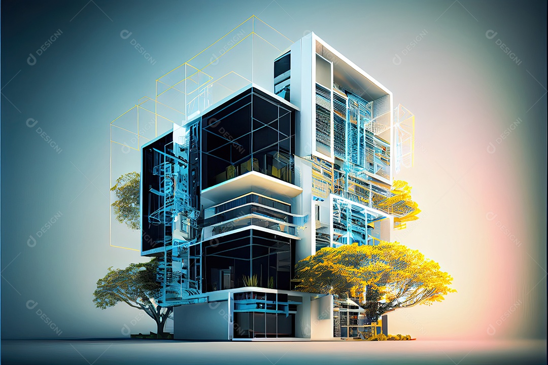 Sistemas de computador de arquitetura de desenvolvimento de moderno futurista.