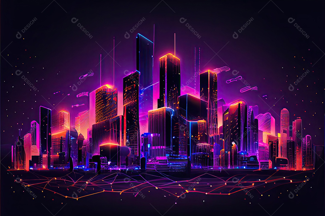 Cidade inteligente internet das coisas.