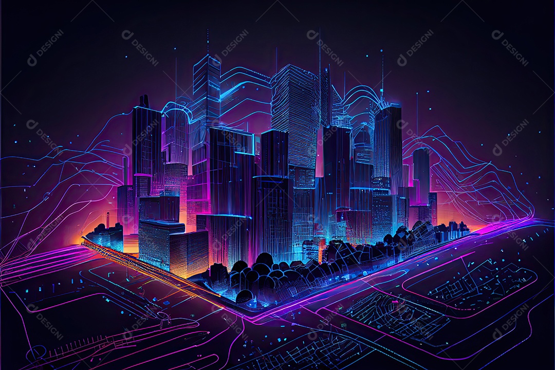 Cidade inteligente internet das coisas.